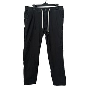 Vuori Unisex Black Jogger Track Pants XL Cargo Pocket Drawstring Casual Comfort